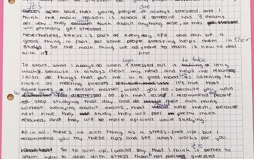 Writing to De-Stress